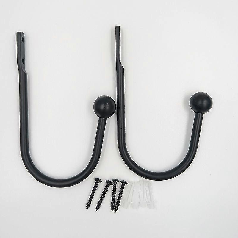 Curtain Tiebacks Drapery Holdbacks Simple Vintage Style (2pcs Black)