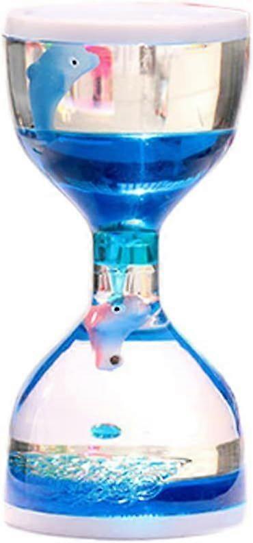 Oil Water Timer Grail Double Hourglass Liquid Timer Visual Timer Oil Liquid Motion Hourglass Floating Desk Heart Decoration