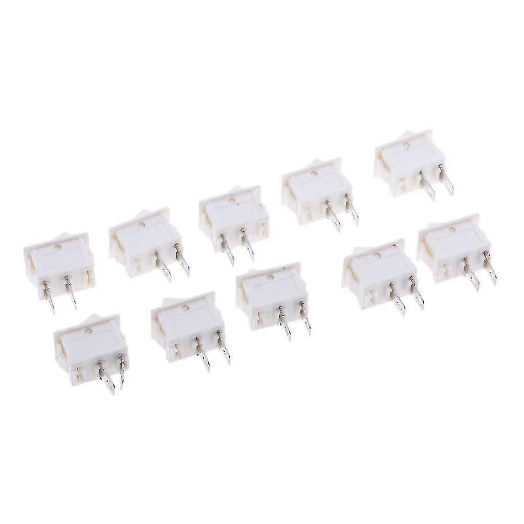 10 Piece On/Off Rocker Press Button Toggle Switch Set 2 Pin Design for Car Boat Home Electrical Applications
