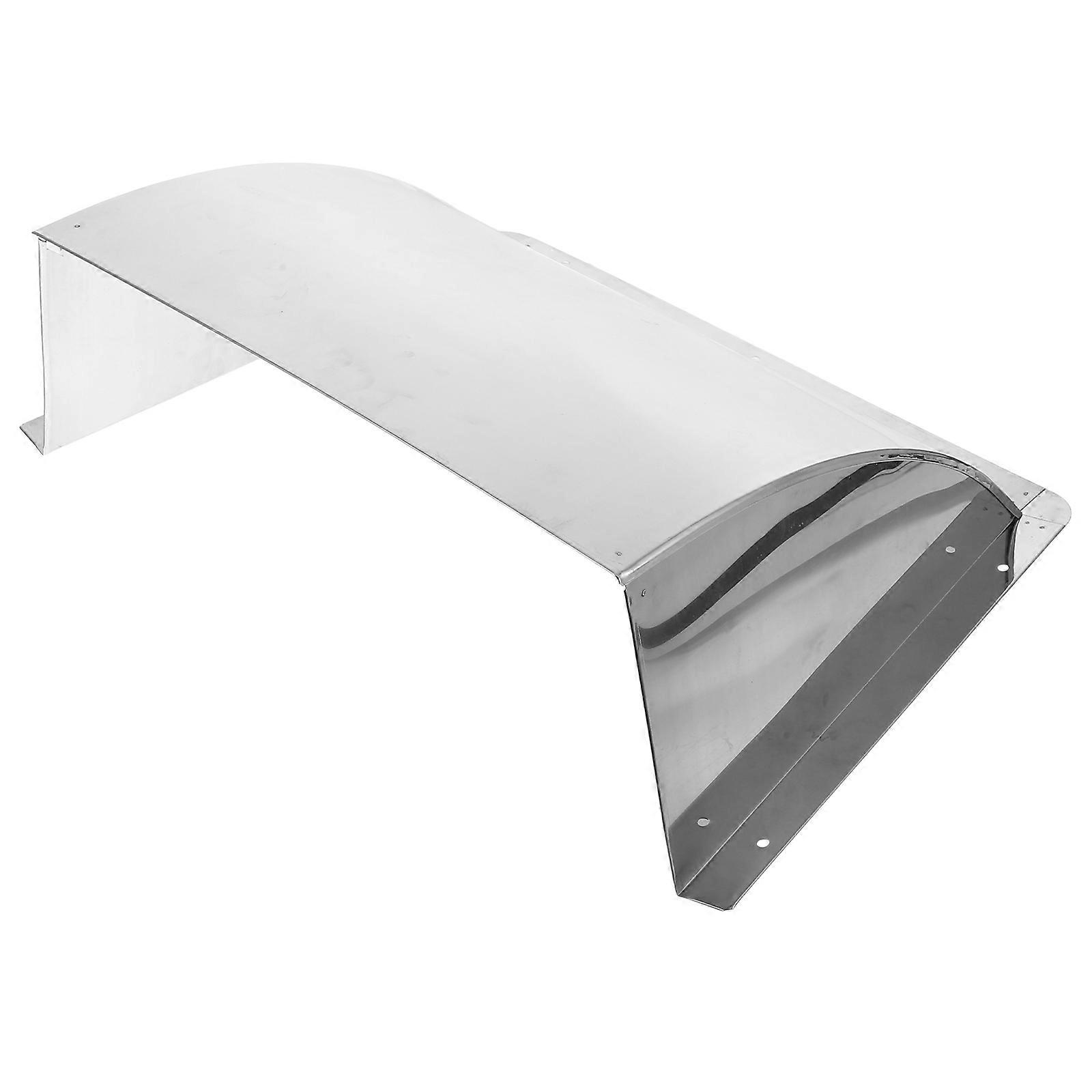 Range Hoods Parts 304 Stainless Steel Vent Cover For Barbecue Areas Windproof And Simple Design Silver 52.00X36.20X17.20CM 1Pack