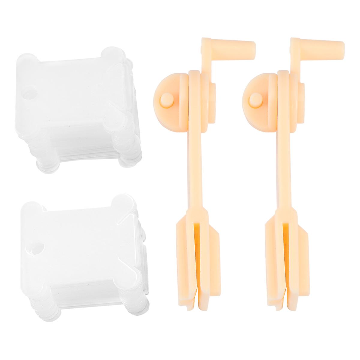 Yarn Winder Machine Manual Winding Durable Woolen Yarn Fast Winding Tool for Handicraft Enthusiasts 9.5x2.5cm Plastic 62Pcs