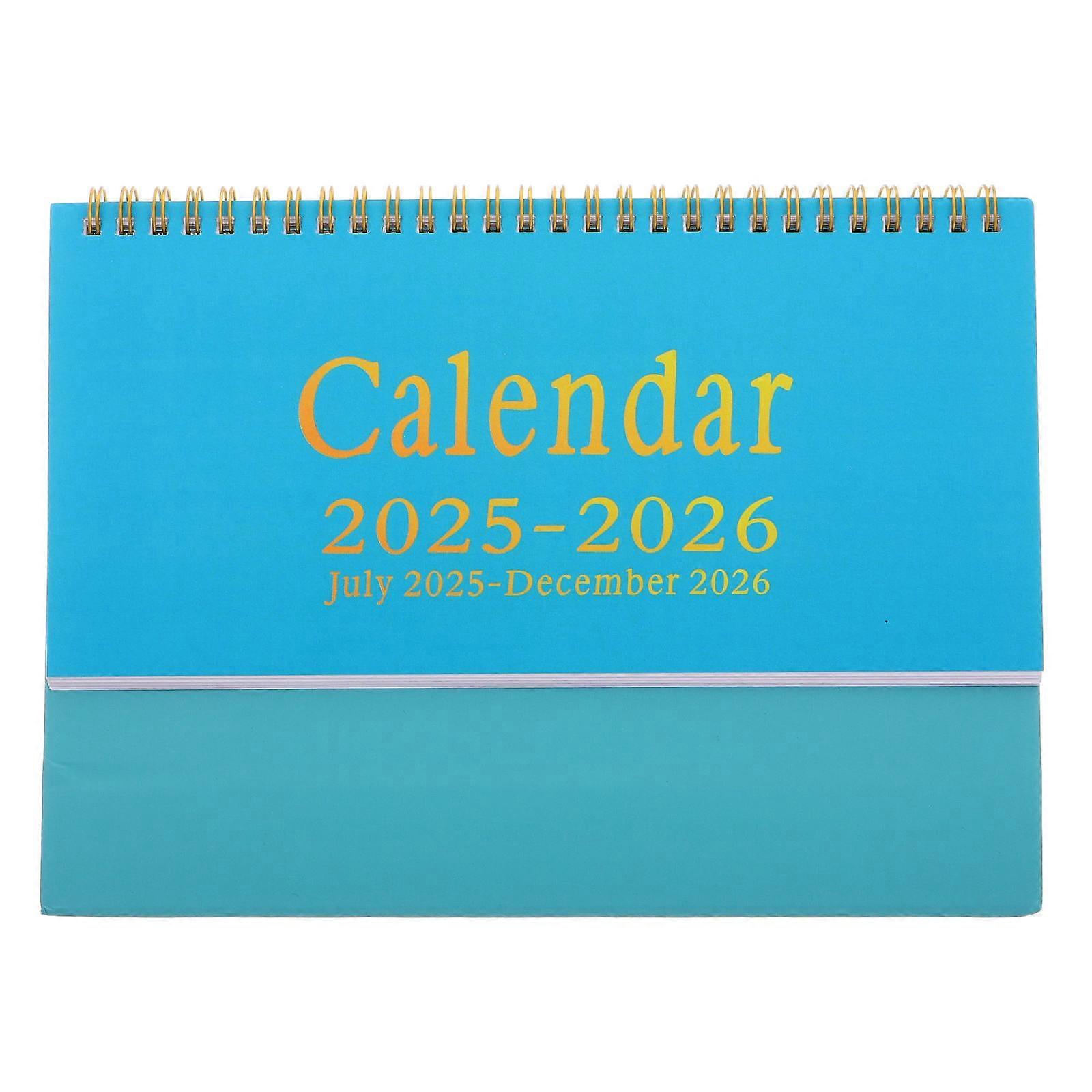 Minimalist Standing Flip Desk Calendar (July December) – Portable, Elegant Design for Home & Office, Easy to Read