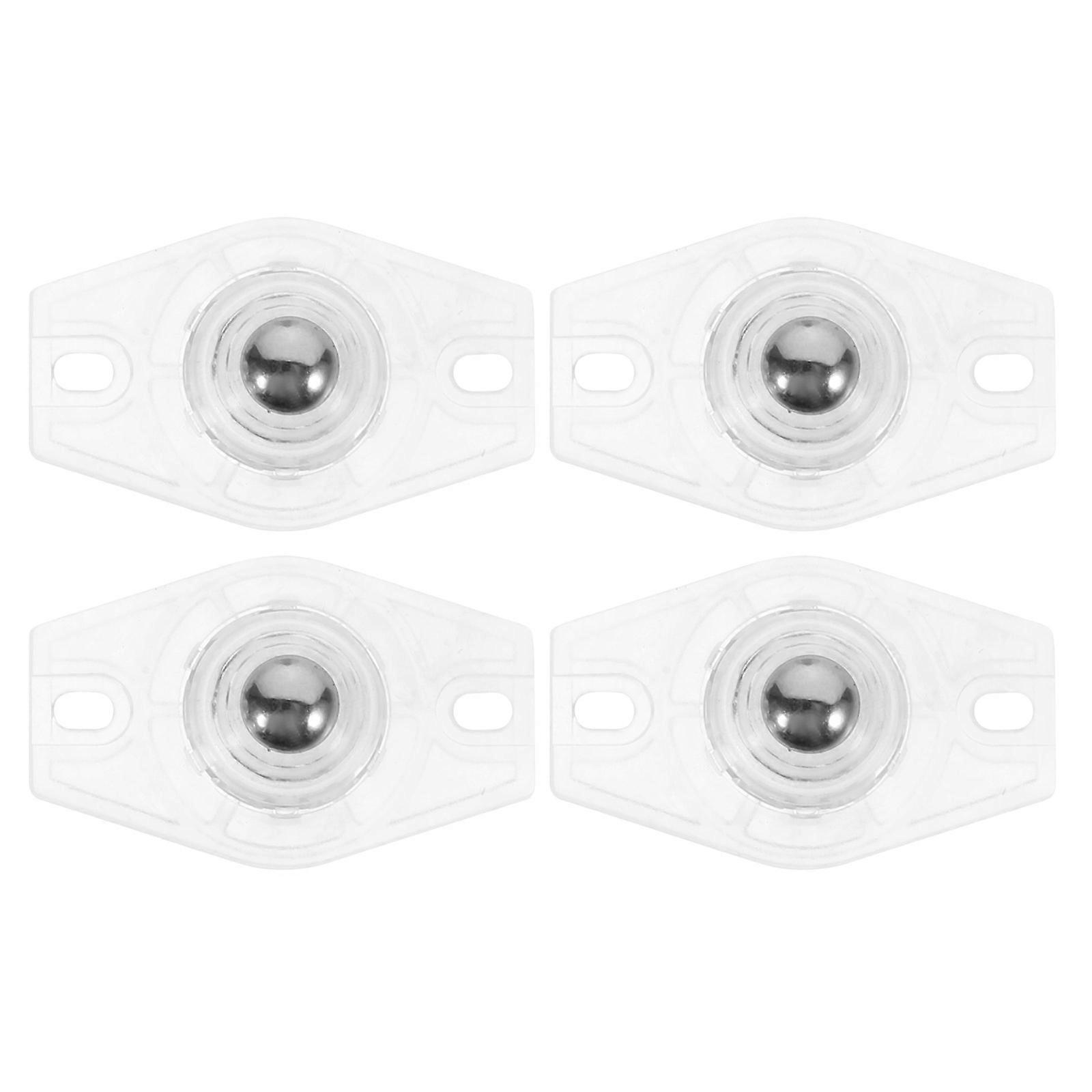 Caster Wheels Set Non-Scratching for Packing Box Transparent 4Pcs