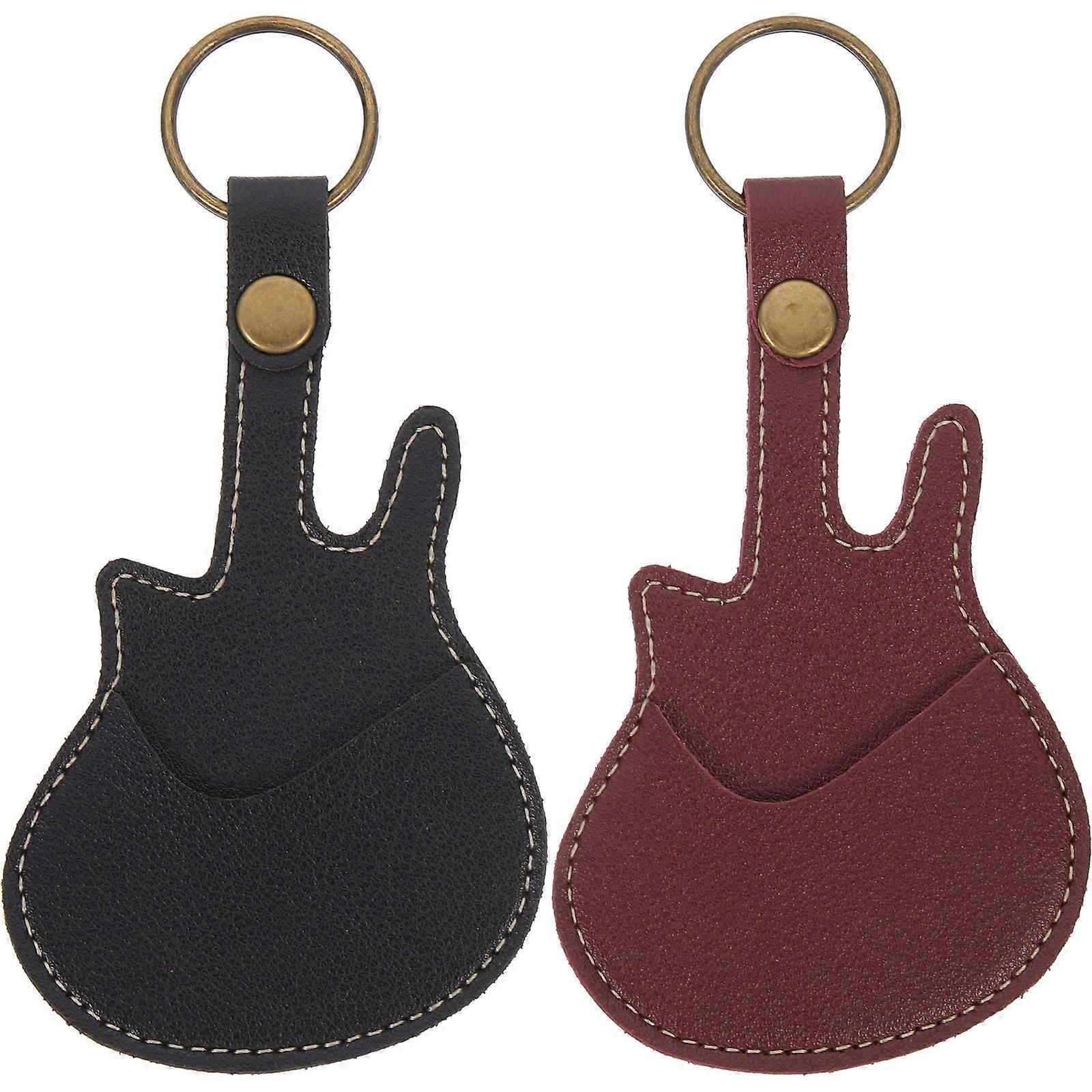 2Pcs Guitar Pick Storage Bag Holder for Portable Pick Case