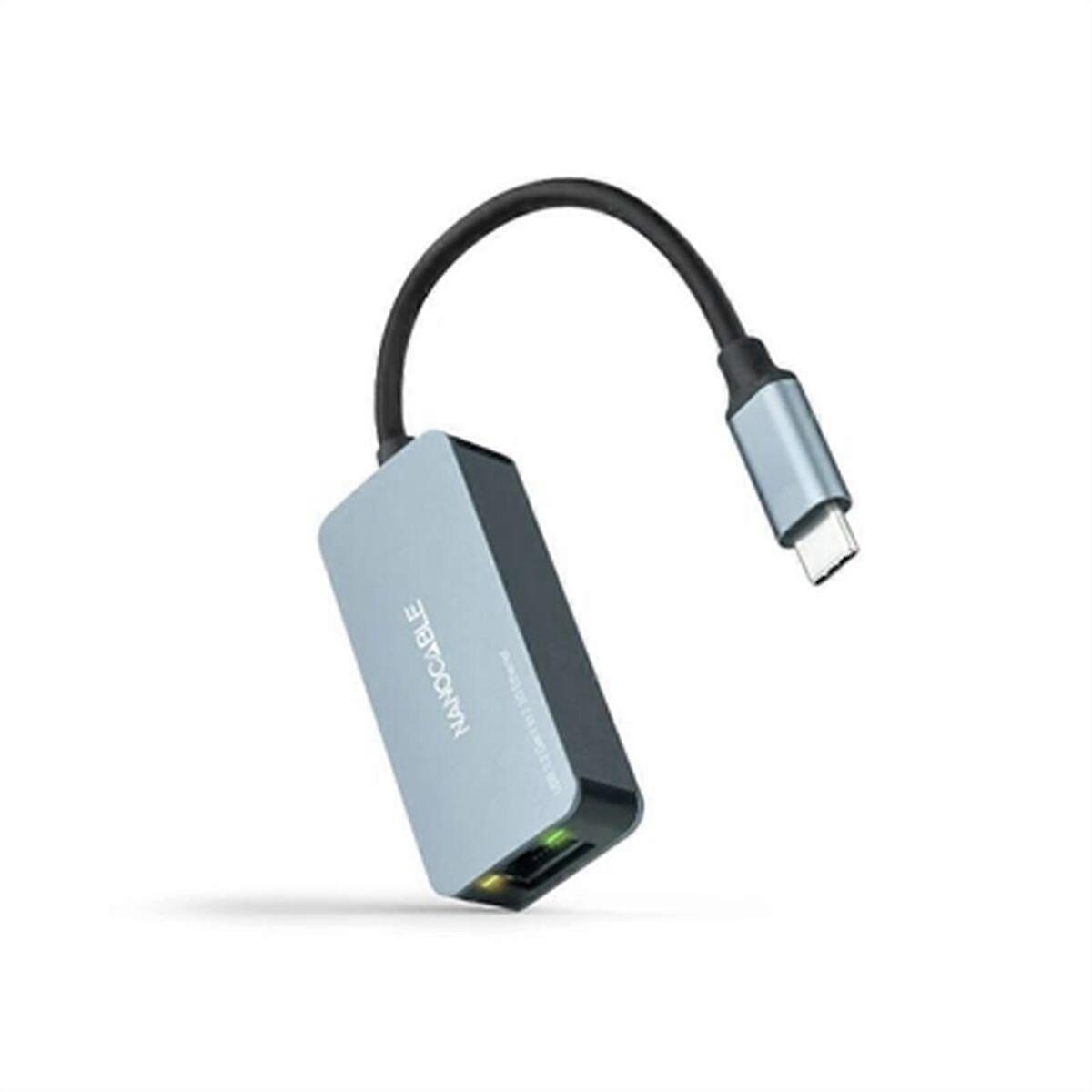 USB-C auf RJ45 Netzwerkadapter NANOCABLE 10.03.0410 Grau