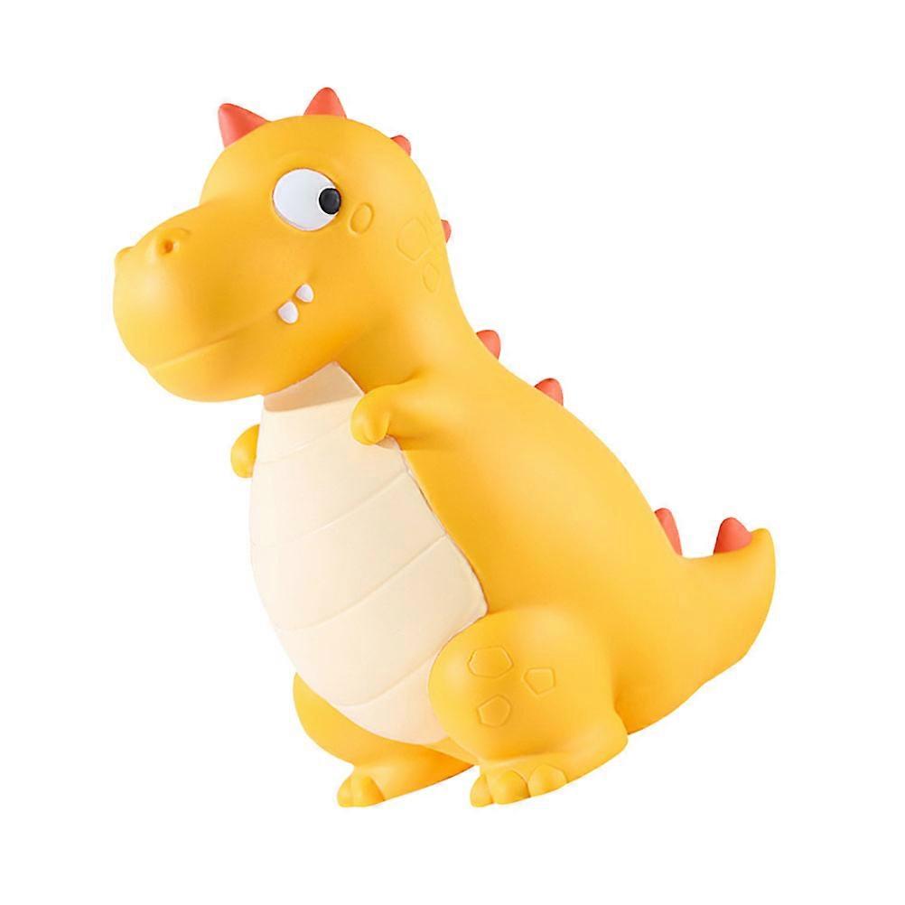 Cute Dinosaur Piggy Bank Yellow Cartoon Animal Decorative Money Box for Coin Saving and Home Decoration Gift