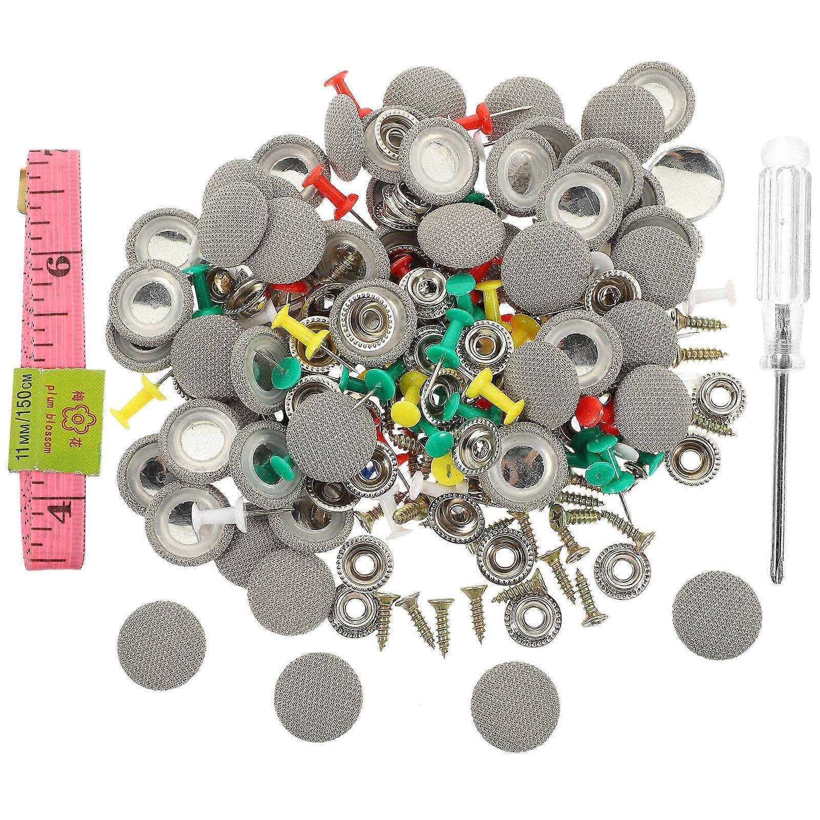 Car Roof Lining Repair Kit with Stable Screws and Base Push Pin Buckle for Fixing and Mounting Vehicle Interior Headliners – Replacement Fastening