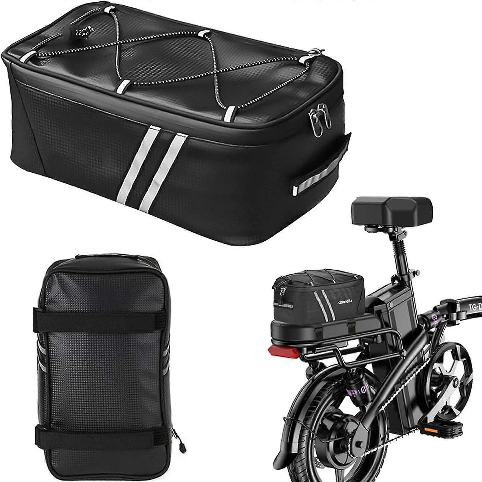 Bicycle Pannier Rack Bag Waterproof 8L Tail Bag for Commuting Outdoor Travel Cycling with Durable Storage Design