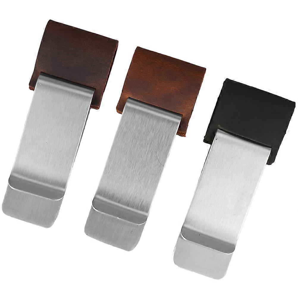 Pen Holder Strap Pencil Clip Practical For Notebook Dairy Loose Leaf Memo Black 3Pack