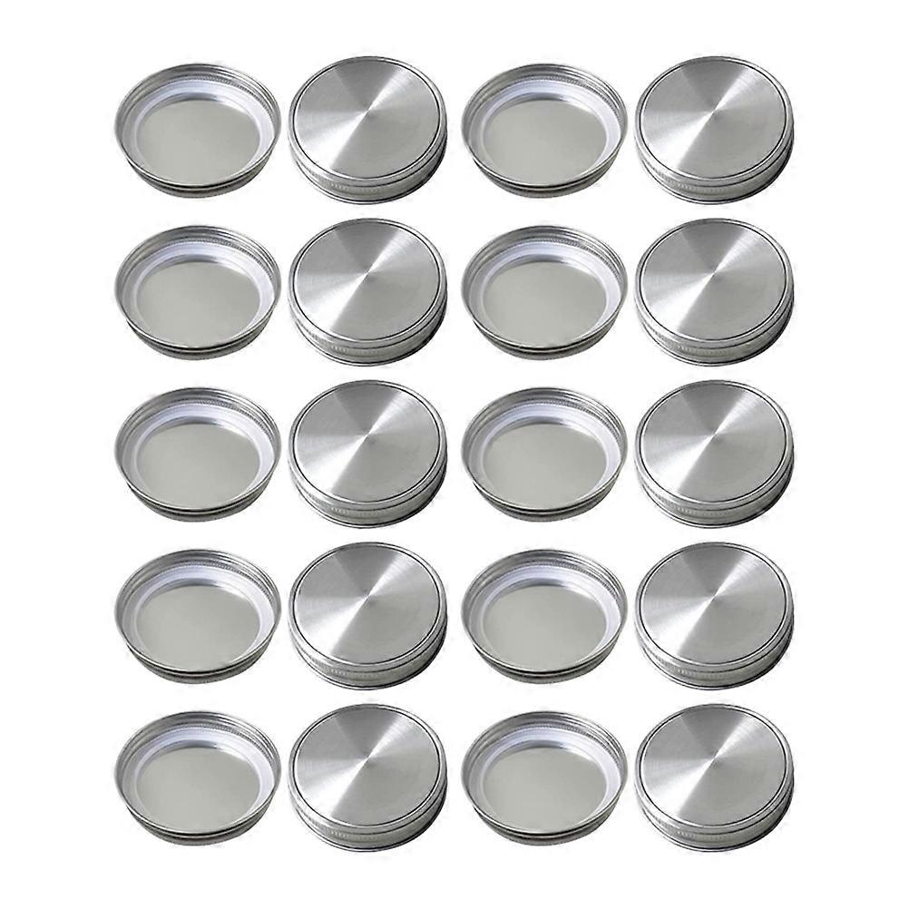 Canning Jar Lids Tinplate Food Enthusiasts High Temperature Resistance 7x7x1.5cm 20Set