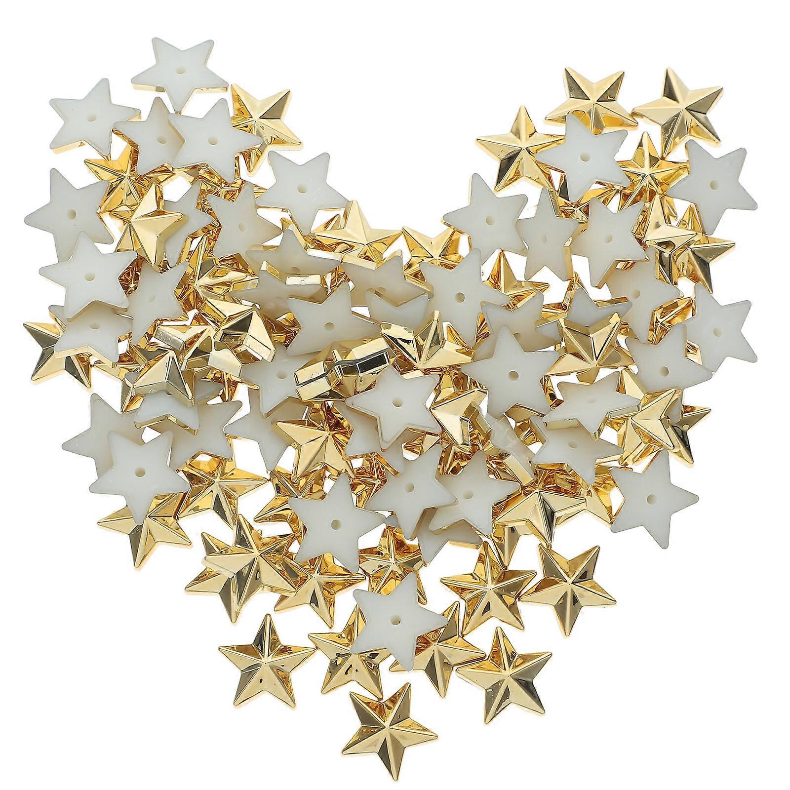 100pcs Acrylic Flatback Star Rhinestones for DIY Crafts, Clothing, Jewelry, and Shoe Decoration – Durable & Portable Crafting Gems