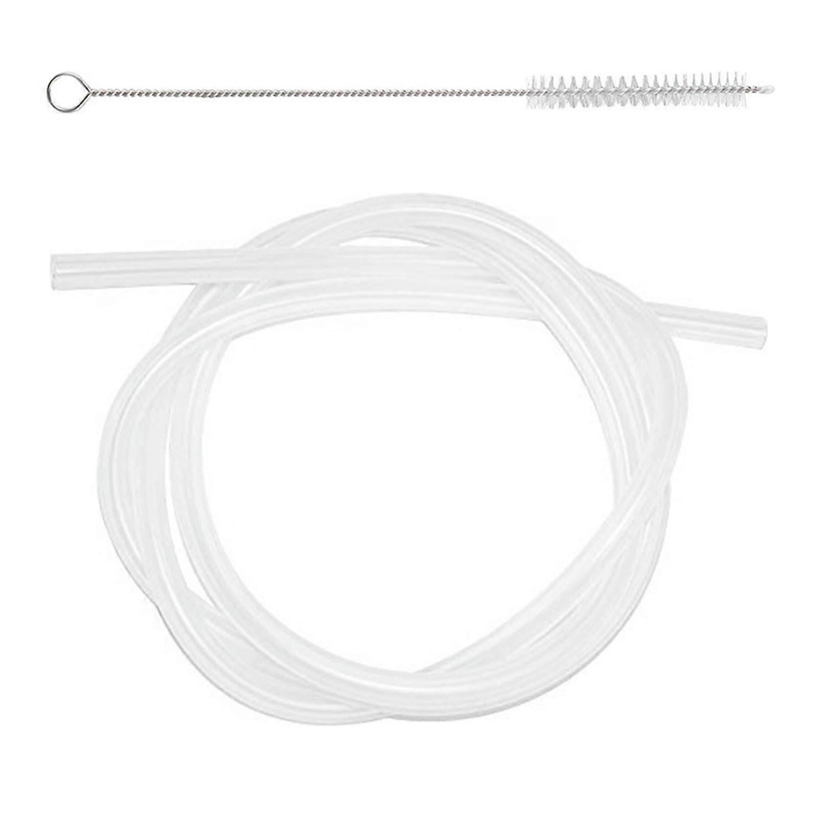 Milk connection Soft tube with cleaning brush for automatic coffee machine Transparent