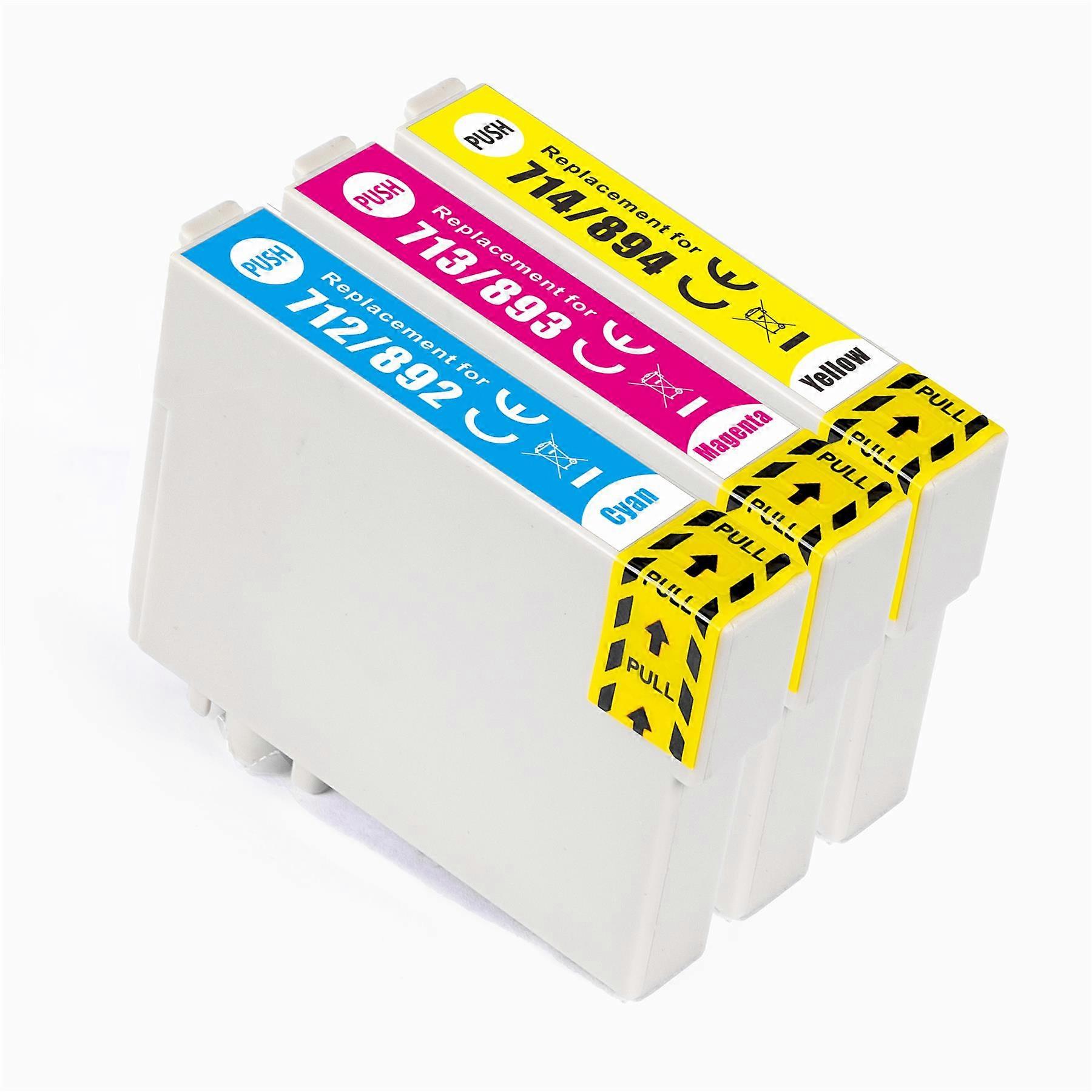 1 Set of 3 Ink Cartridges to replace Epson T0715 C/M/Y Compatible/non-OEM from Go Inks (3 Inks)