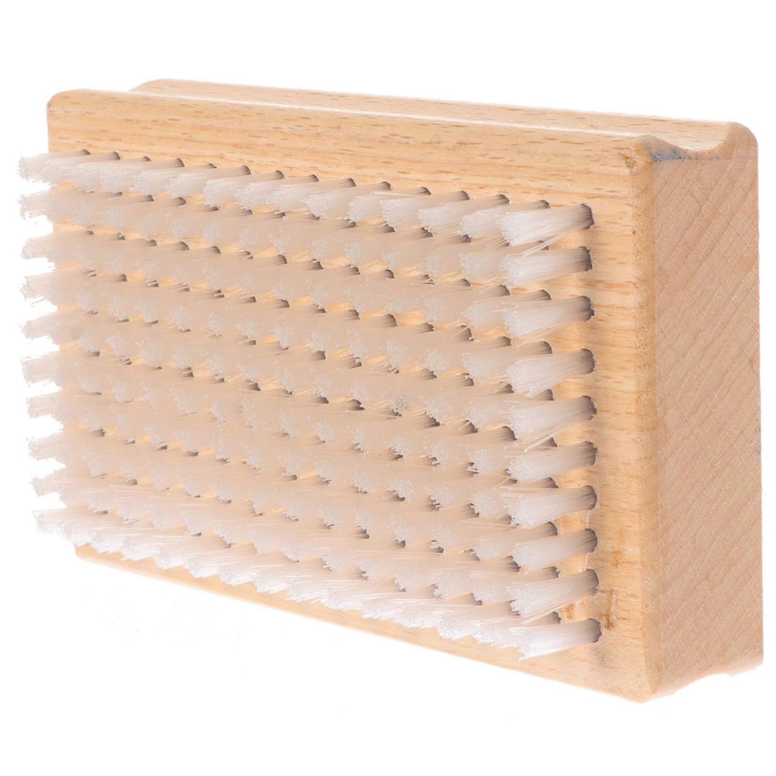 Sliding Board Wax Removal Brush with Durable Nylon Bristles and Wooden Handle for Deep Cleaning Skis and Snowboards – Practical Tool for Base