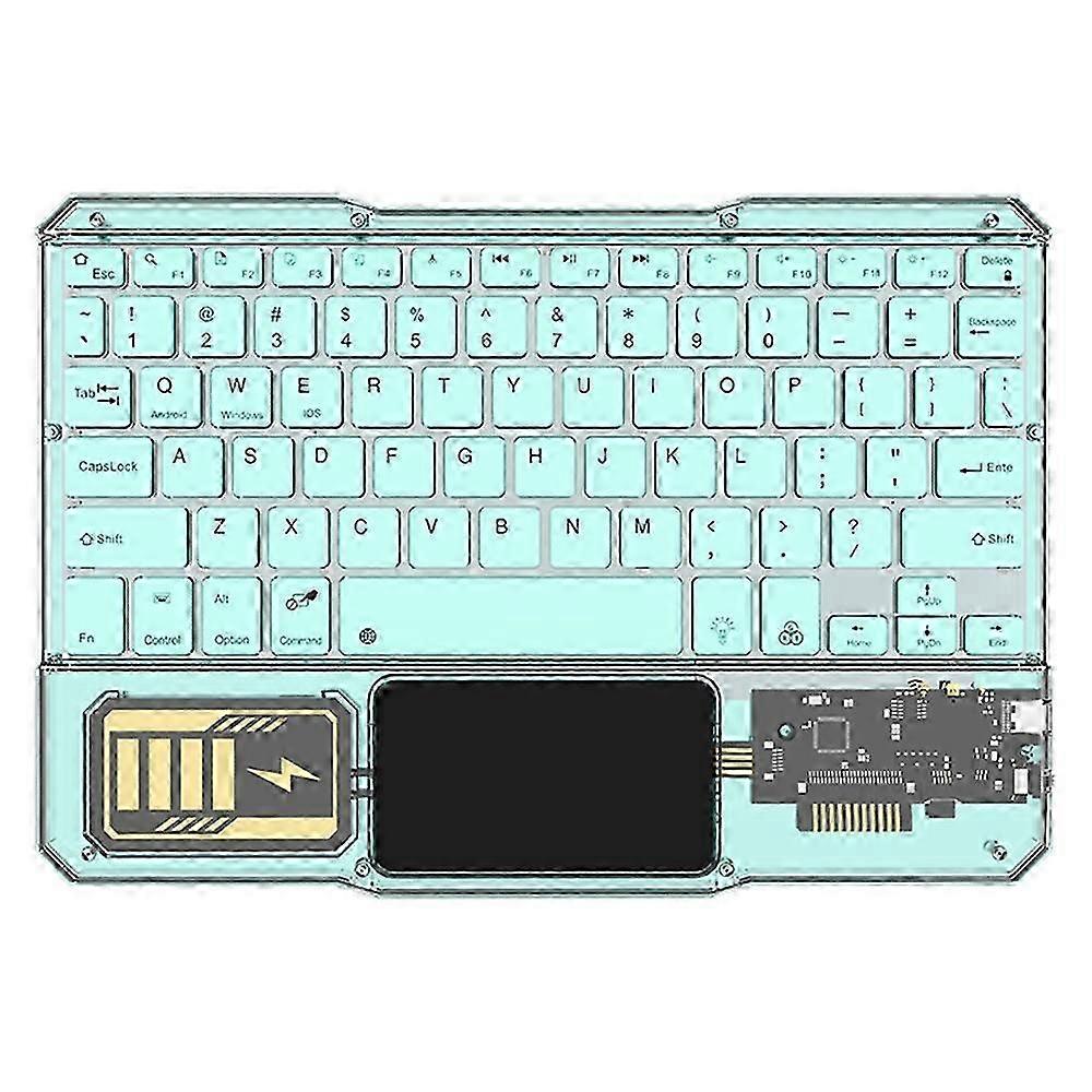 78-Key Transparent Bluetooth Keyboard with Colorful Backlight for Android, Windows, and iOS Compatibility - Designed for Specific Brands