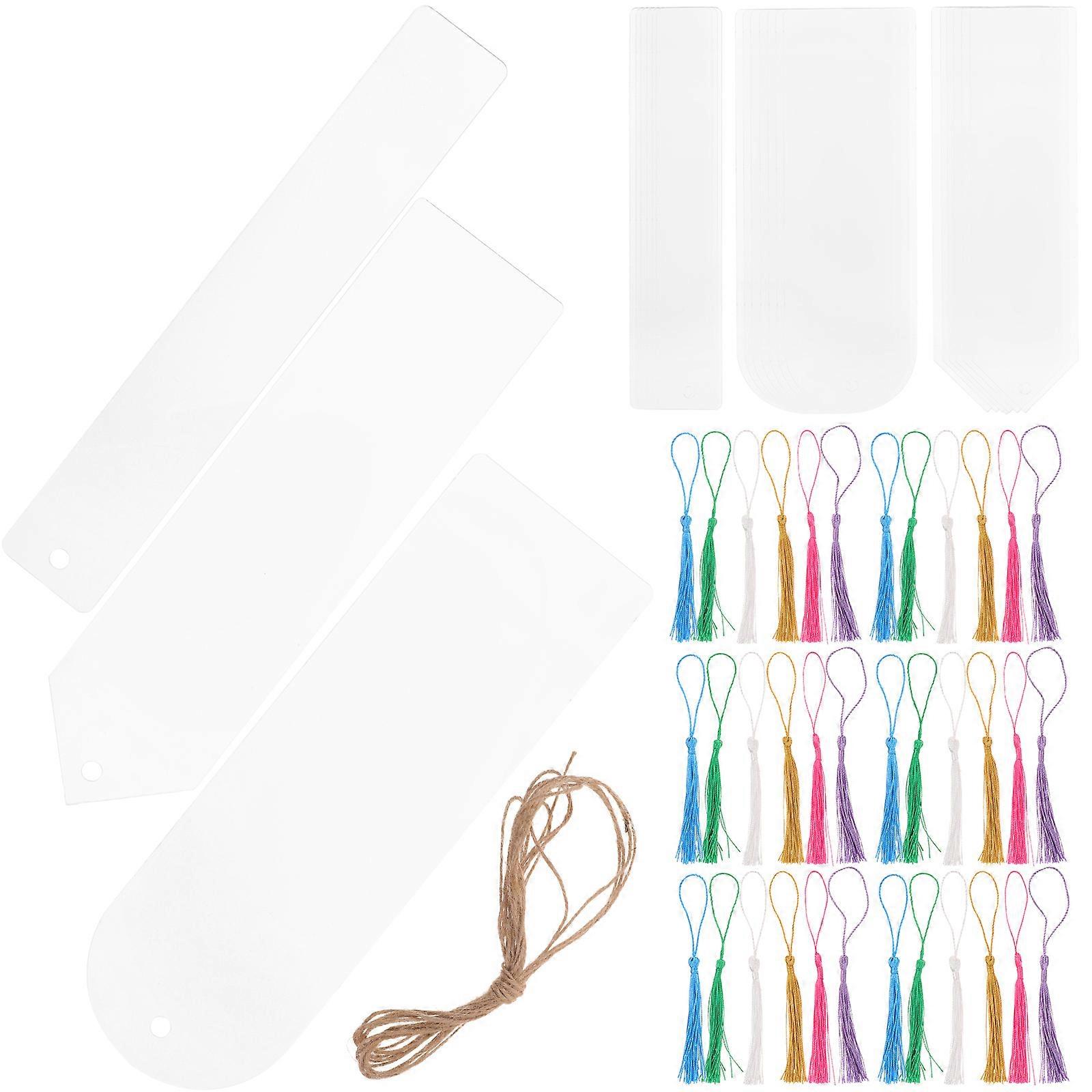 Tassels for Bookmark Making Polyester Reading Materials 15X2.5cm 36 Sets