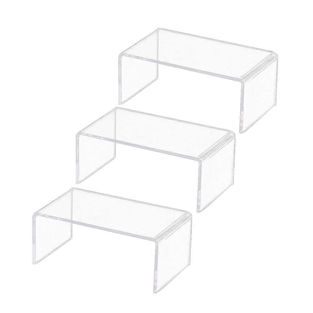 Clear Acrylic Display Riser U Shaped Shelf for Home Use 3Pcs