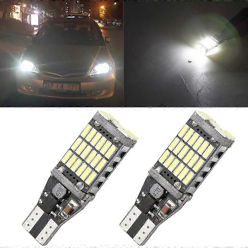 2pcs Super Bright White Canbus LED Bulb Backup Reverse Light 6000K 912 921 T15 W16W