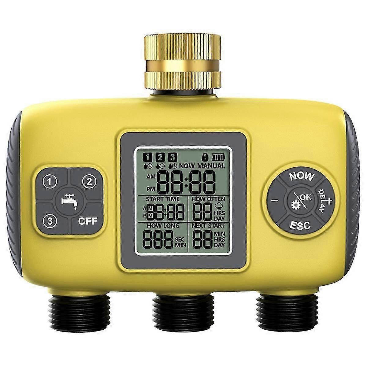 3-Outlet Automatic Water Timer Garden Irrigation Watering System