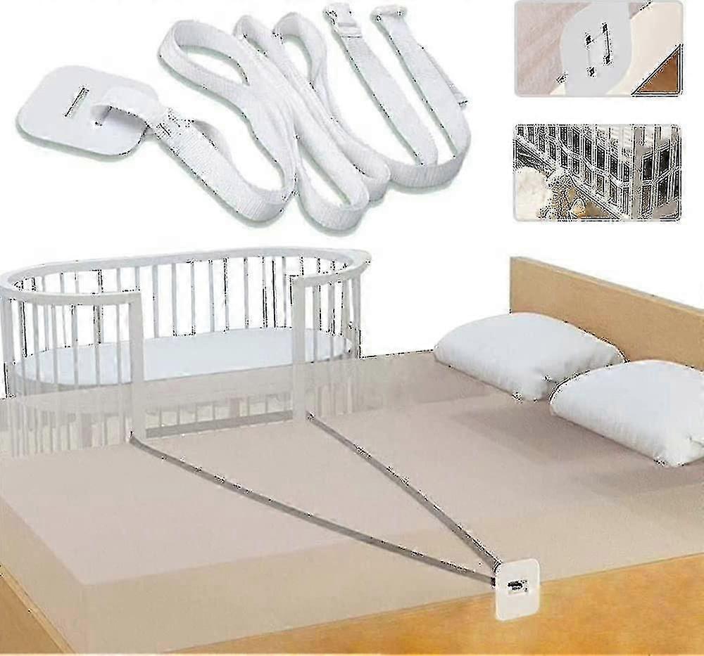 Extra Bed Attachment Belt - Secure & Stable Cot Fastening in White