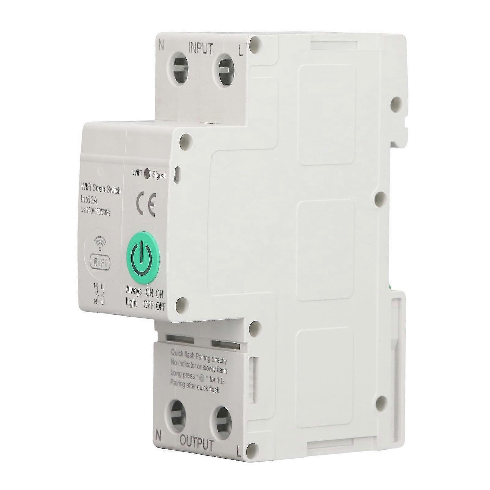 Sensitive 63A 2P Electrical Monitoring Circuit Breaker AC230V for Smart Metering Leakage Switch Remote Control