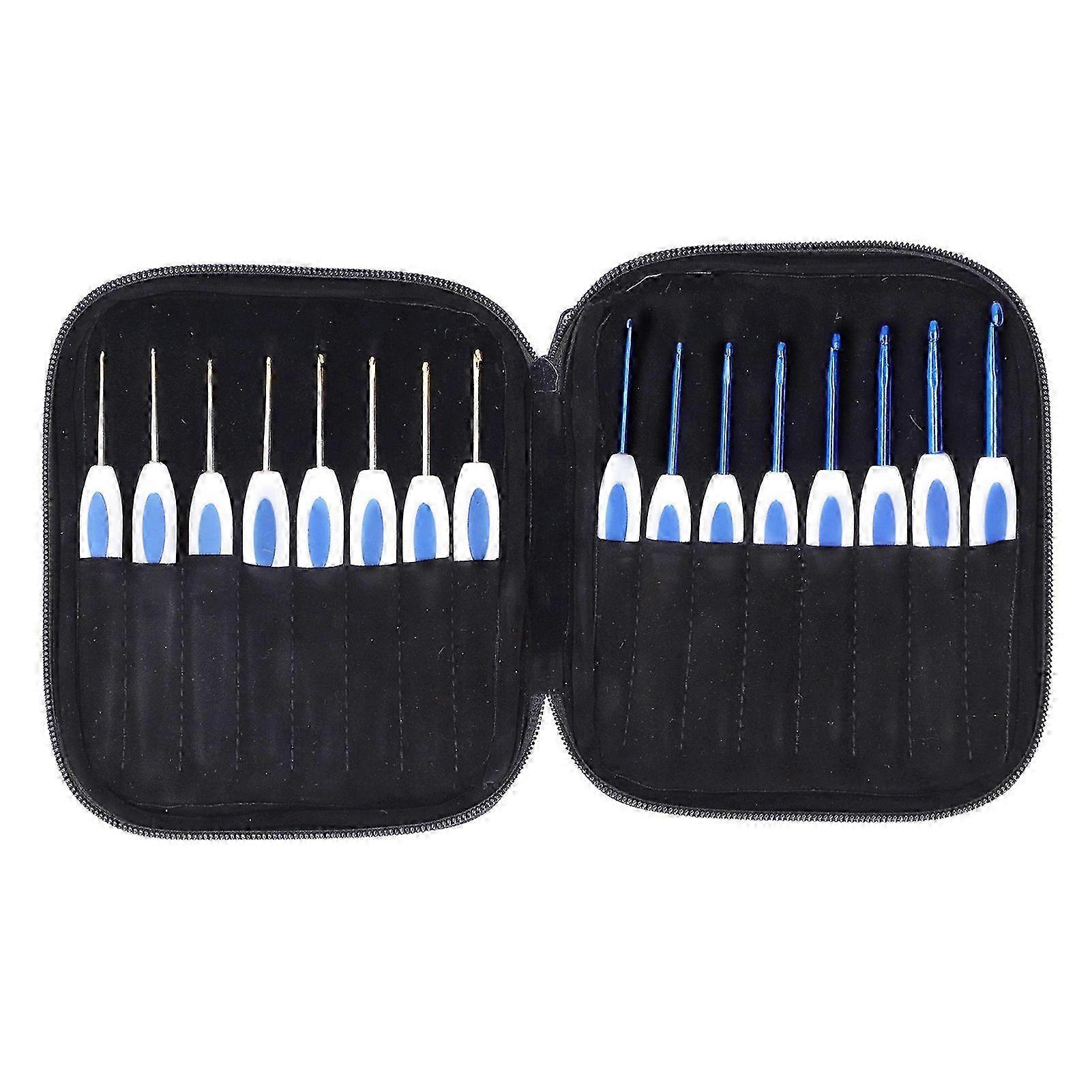 16Pcs Crochet Set with ABS Plastic Handle for DIY Handwoven Sweater Knitting Tool
