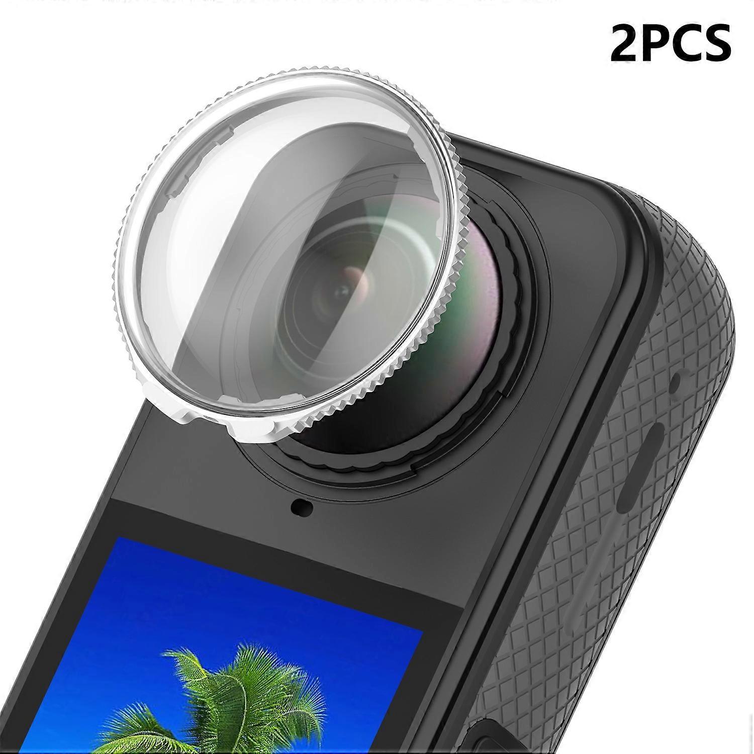 2PCS Lens Guards for Insta360 X4 Action Camera Clear Case PC Protective Lens Cover