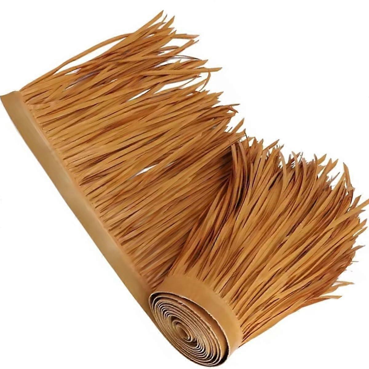 Synthetic Reetrollen Thatched Roof, Artificial Thatched Decoration, UVResistant and Weatherproof (Color 1) 100x50cm