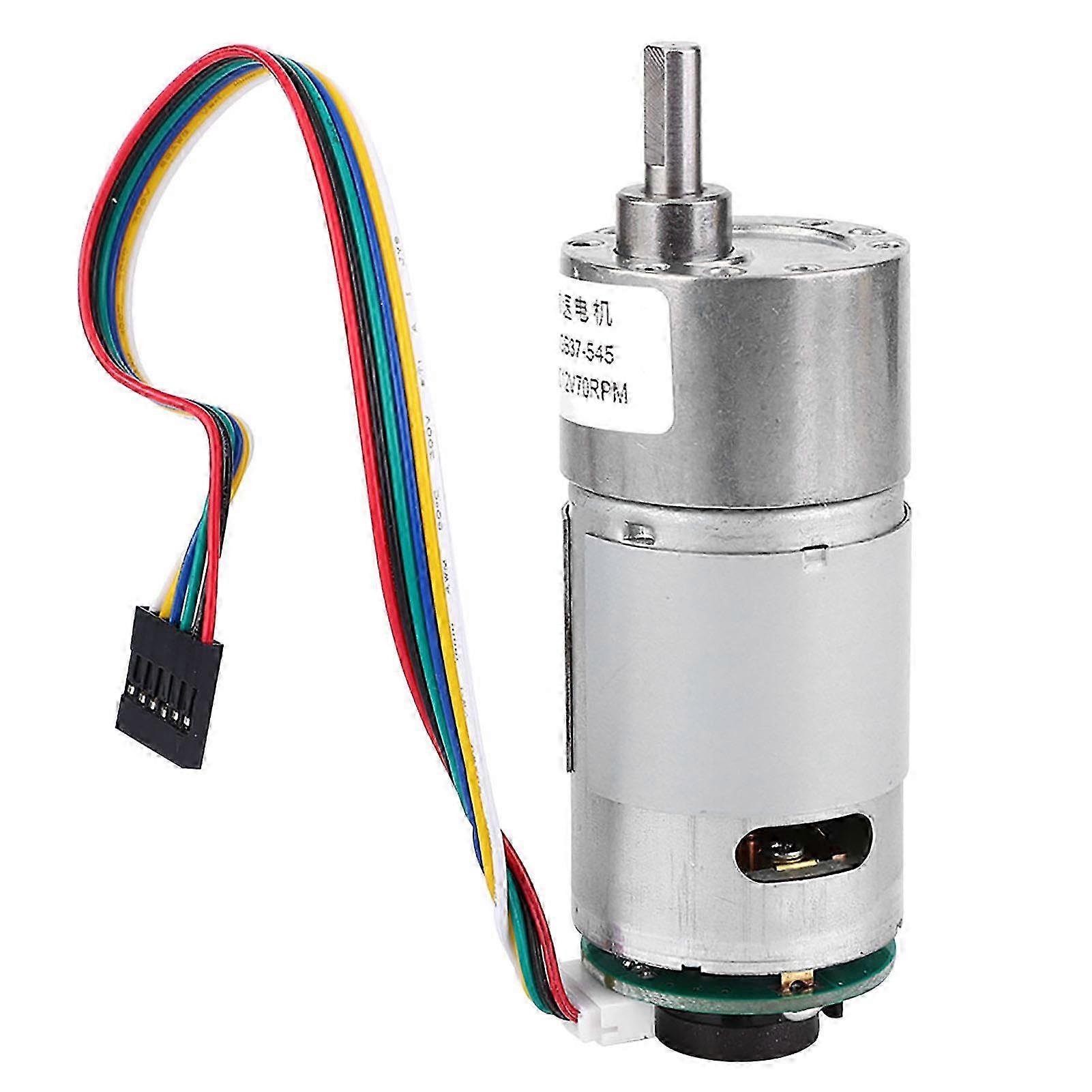 High Torque Gear Motor with Encoder 12/24V Power Speed Reduction Motor (12V 500 RPM)