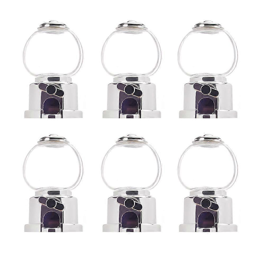 Gumballs Machine for Kids Mini Candy Machine Silver Hand-eye Coordination Improvement 6Pcs