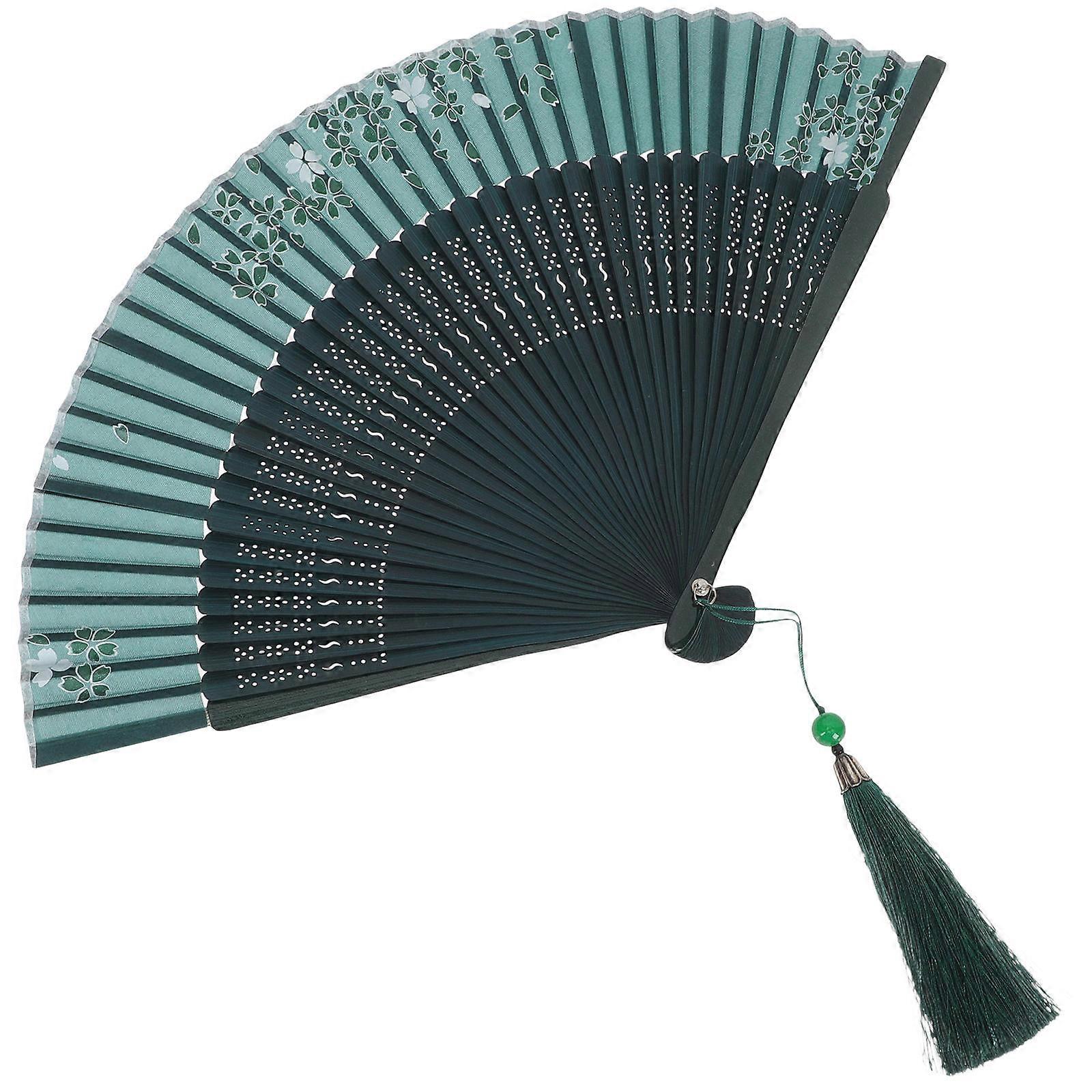 Vintage Bamboo Folding Hand Fan for Dance, Weddings, Parties & Home Decor – Foldable, Elegant Design for Summer Cooling & DIY Projects