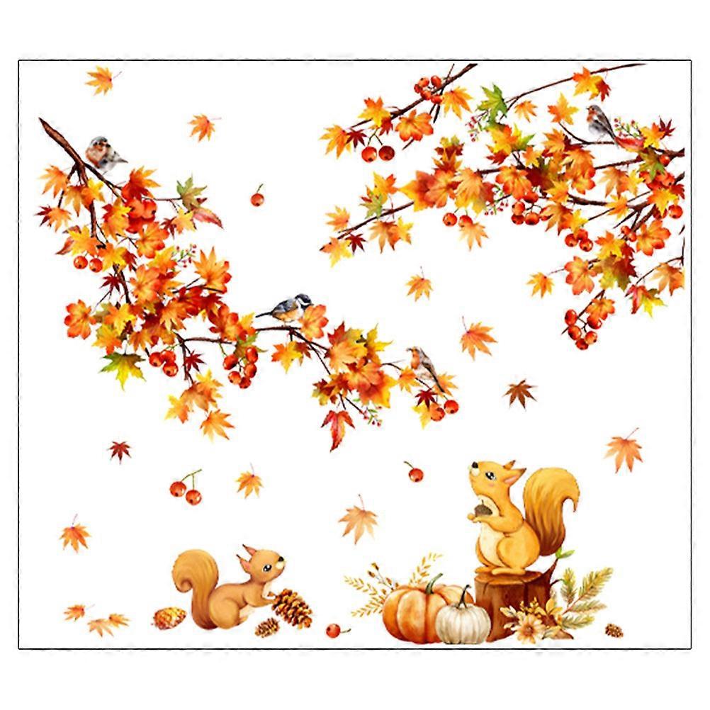 Wall Sticker Cartoon Tree Sticker Decorative Branch Shape Assorted Color 1 Set