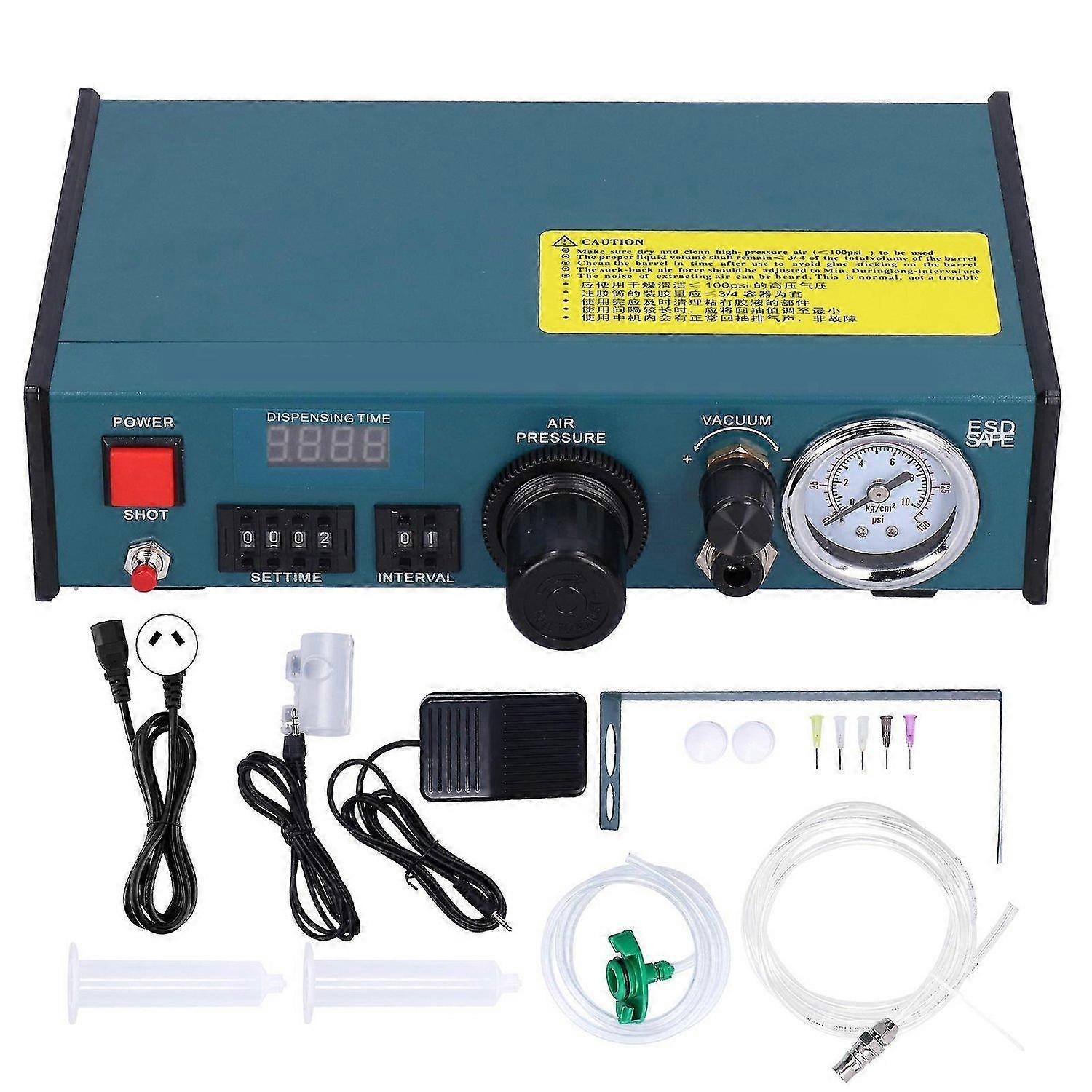SemiAutomatic Glue Dispenser Aluminum Alloy Timer Control Equipment with Digital Display(AC220V )