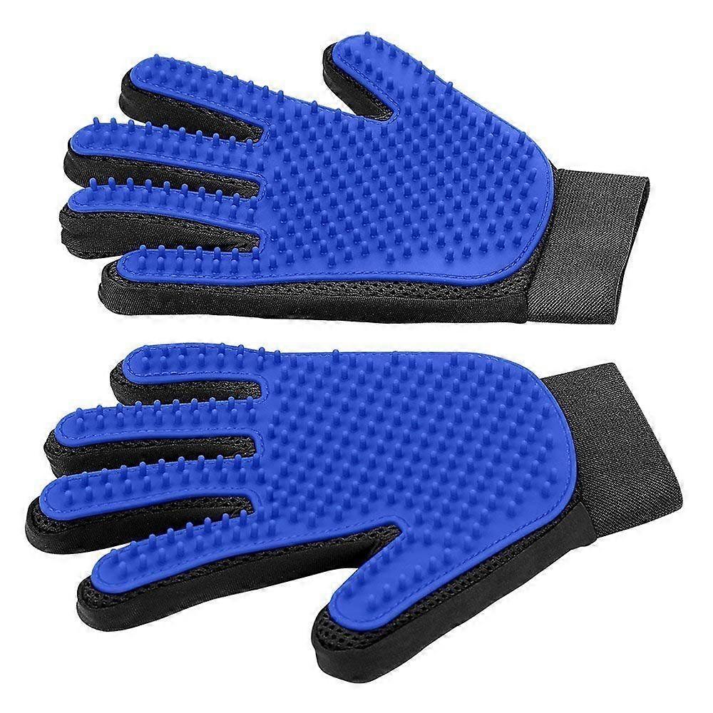 Pet Grooming Glove for Dogs and Cats - Gentle Deshedding Brush with Five Finger Design - Ideal for Long and Short Fur