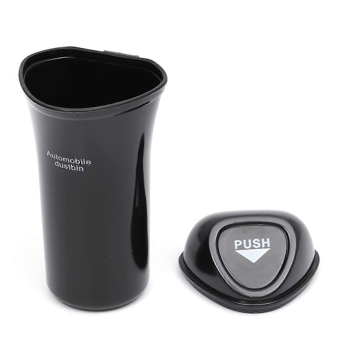 Car Door Garbage Can Portable Mini Black Vehicle Trash Bin Leakproof Storage Bin 1Set