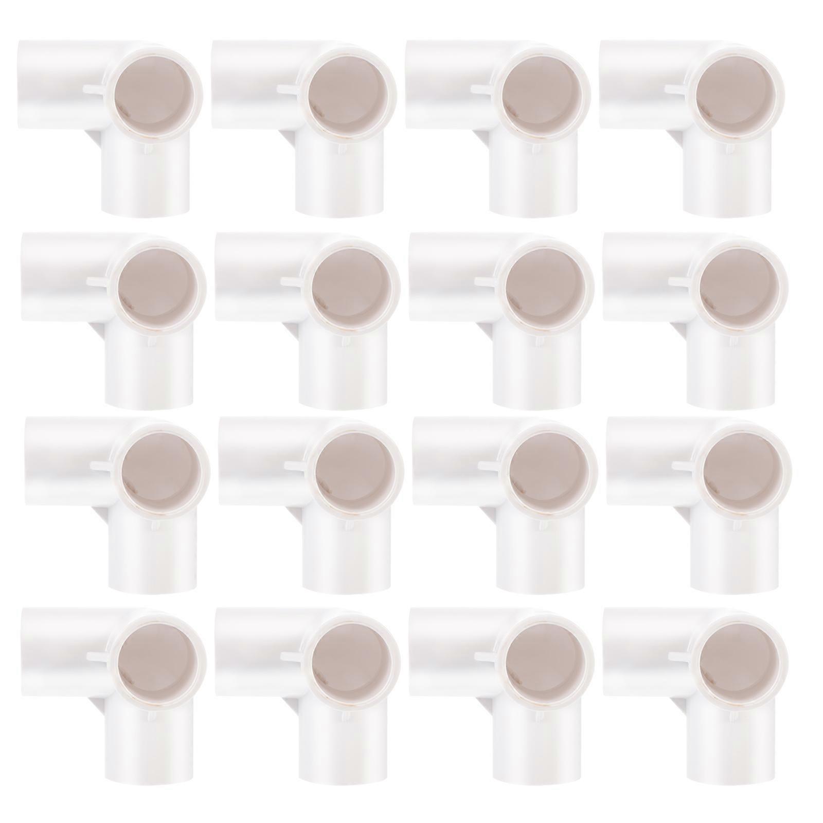 20pcs Durable Water Connectors Tee Fittings for Garden Hose Faucet and Water Pipe Extensions Easy Installation White