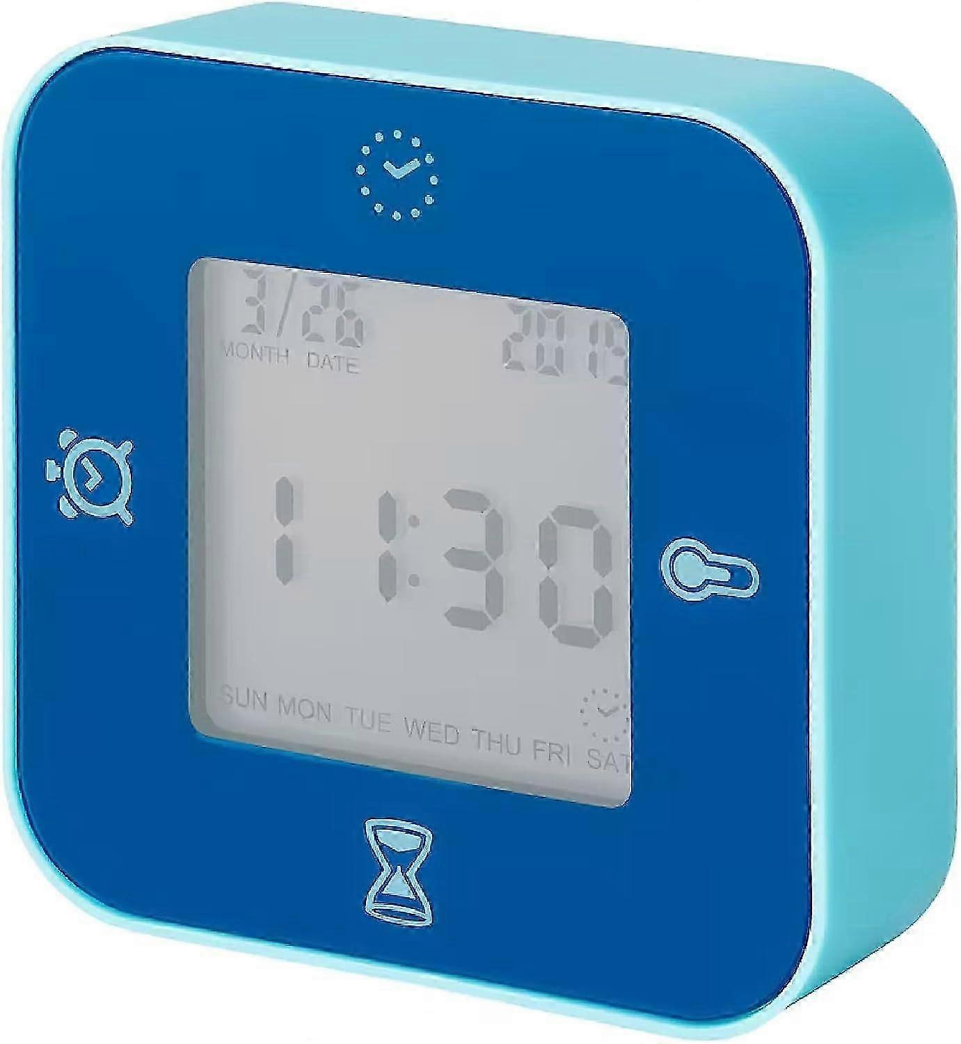 Clock/Thermometer/Alarm/Timer, 4 Functions Desk Clock (white)
