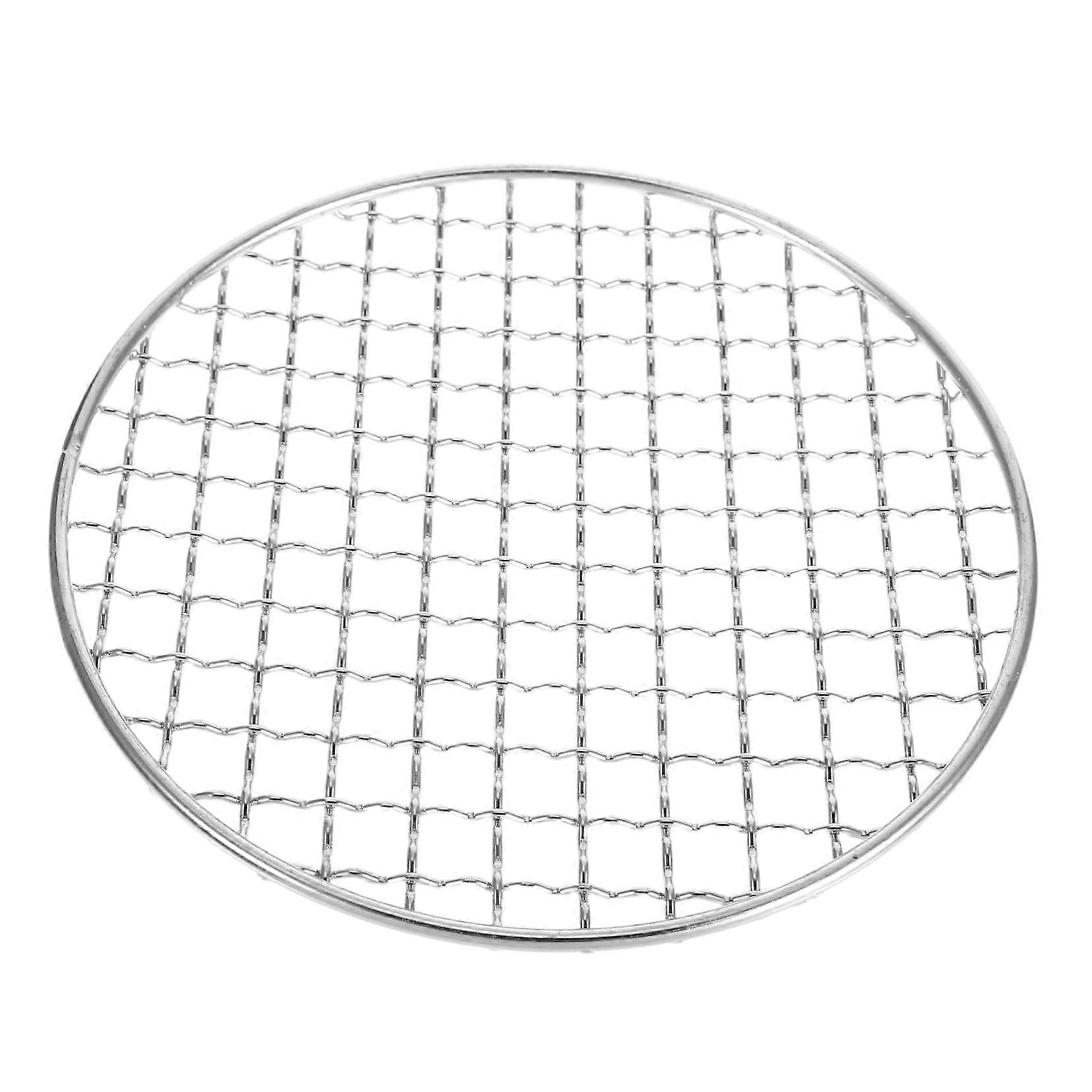 Stainless Steel Round Grill Net Oven Baking Rack Barbecue Topper