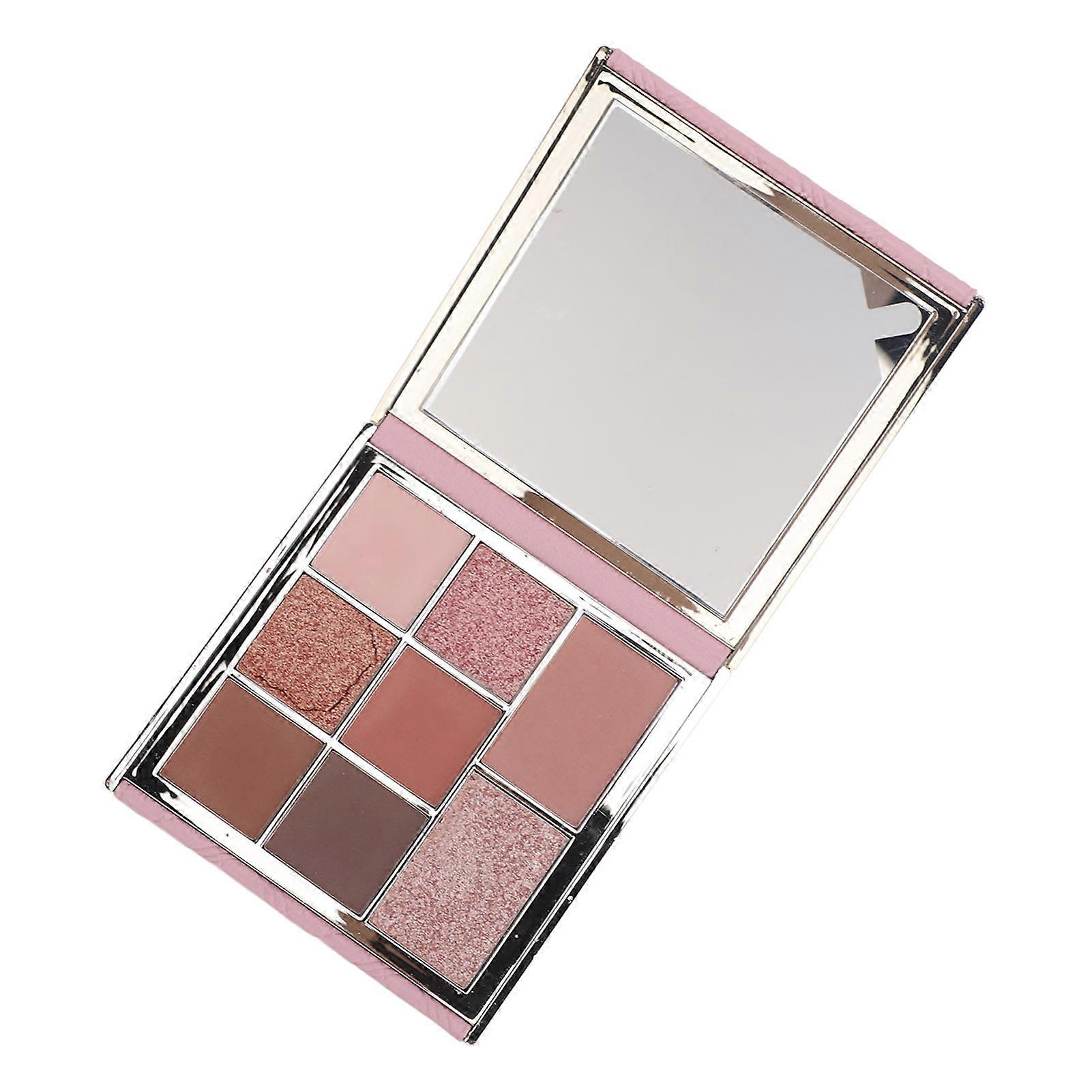 8 Color Matte Metallic Eyeshadow Palette with PU Leather Shell Waterproof Pigmented Ultra Blendable Glitter Eyeshadow Pallet