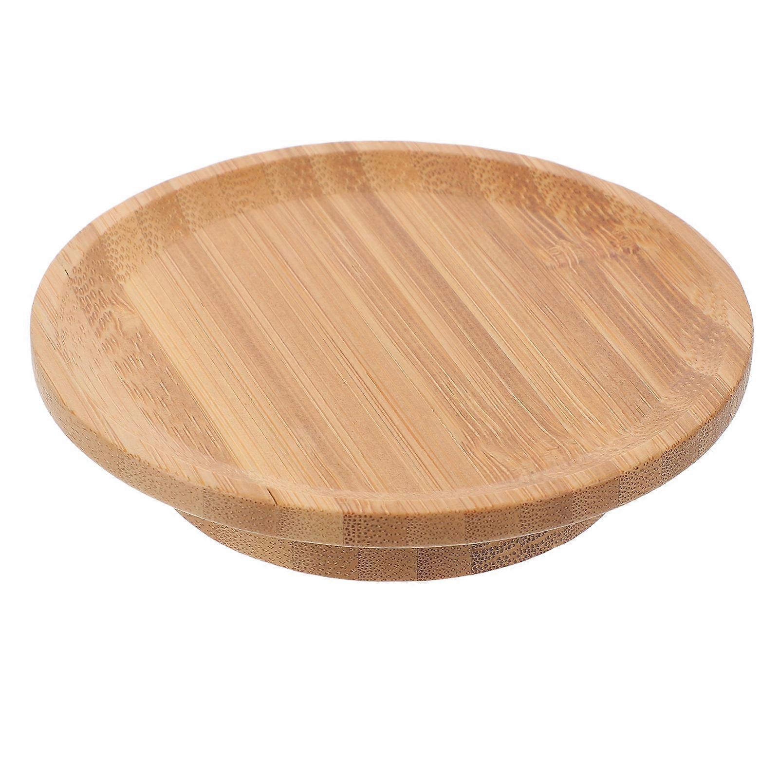 Round Cup Topper Wine Glass Cover Snack Serving Tray 10.16X10.16X2.20CM Prevent Wine Splashing 1Pcs
