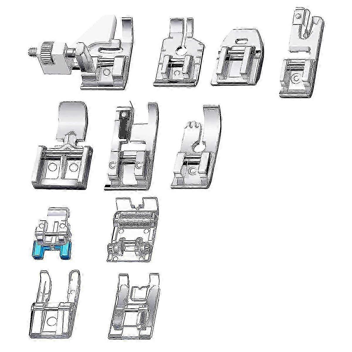Presser foot set for sewing machine - 11Pcs with straight & roller foot