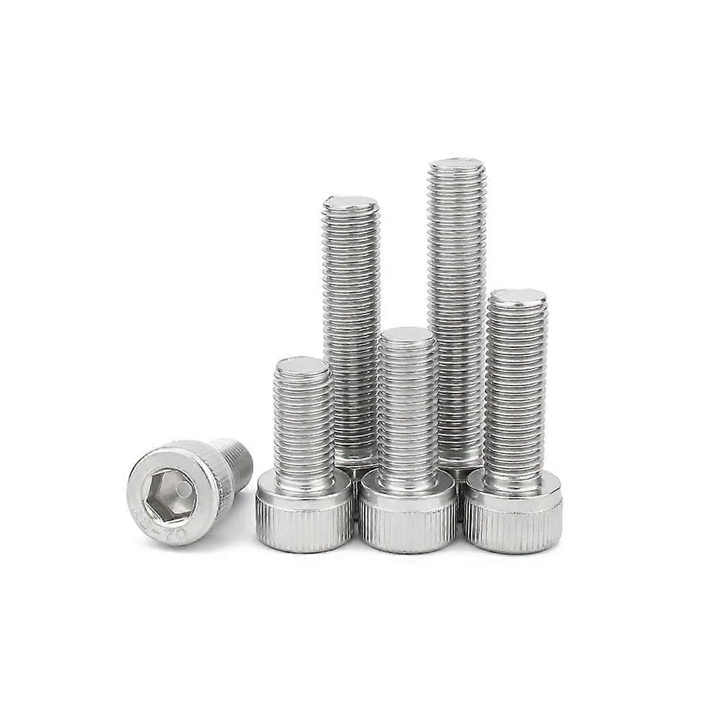 Pack of 10 M3 M4 M5 M6 304 Stainless Steel Hex Socket Round Head Screws 10Pcs M6x0.75x8mm
