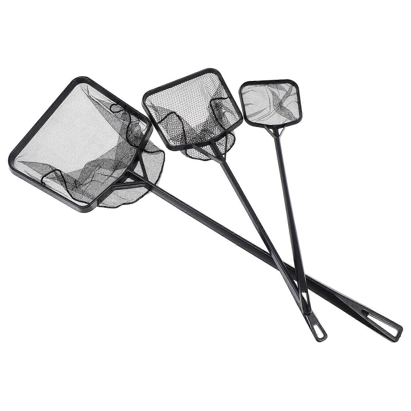 3pcs Fish Tank Landing Nets Portable Fish Catching Nets Pool Fishing Nets