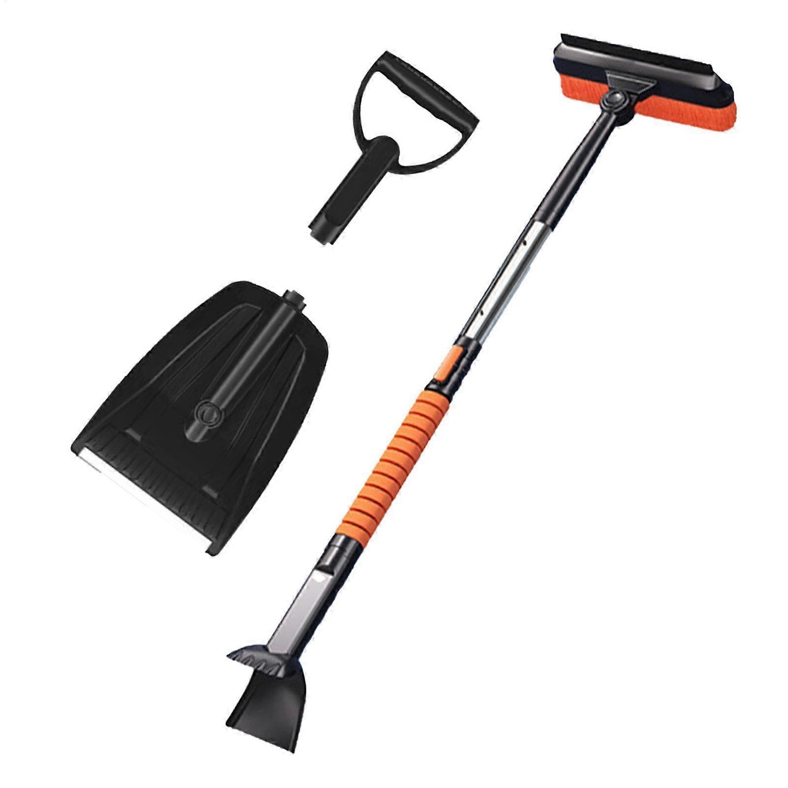 Folding Shovel with Large Capacity, Retractable Handle, Foam Grip