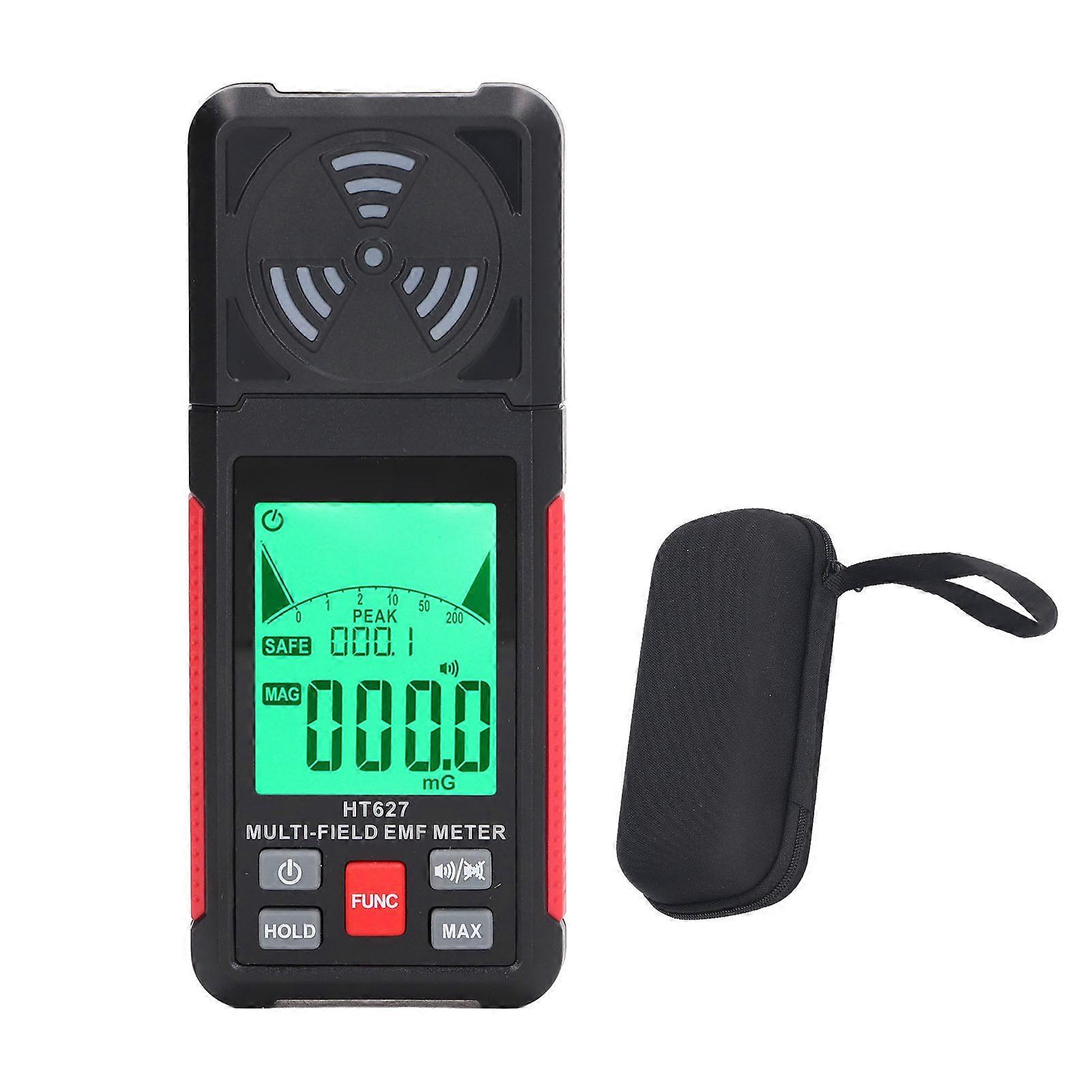 Electromagnetic Radiation Detector Data Hold Sound Light Alarm EMF Radiation Meter Detector