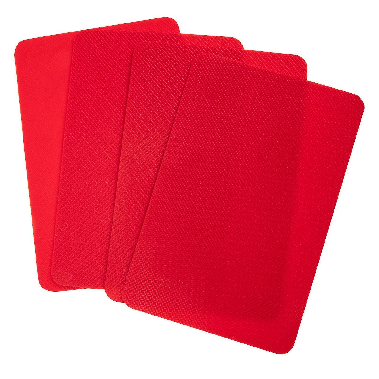 Red Non-Slip Noise Absorbing Shoe Pads with Self Adhesive Design for Shoes 4pcs