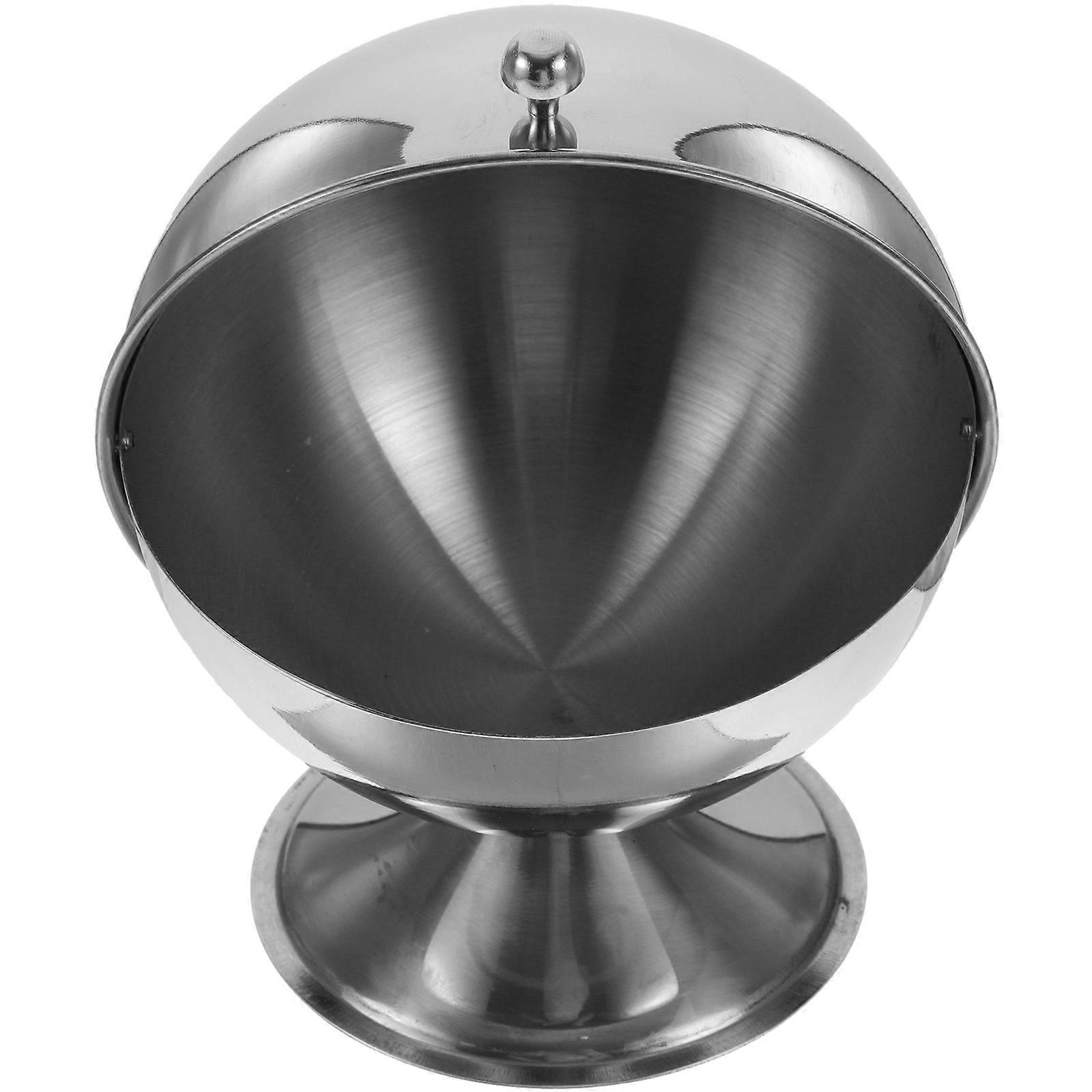 Stainless Steel Sugar Container with Roll Top Design for Kitchen Storage Silver