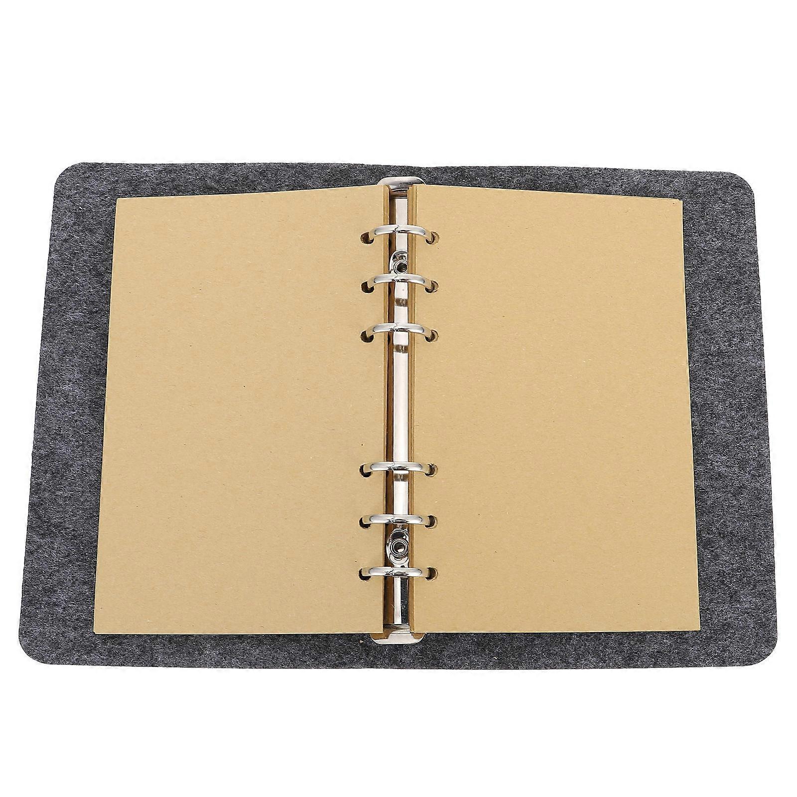 グリーンカラーのA6サイズの旅行日誌と毎日の筆記のための環境に優しい紙が付いたフェルトノート