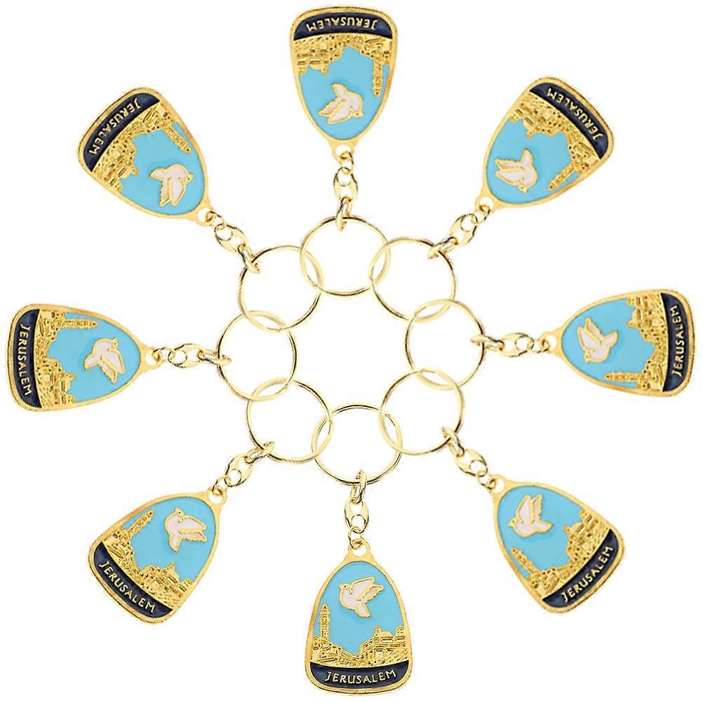 Metal Keyring Dove Keychain Party Souvenirs Unique and Chic 10.00X3.40X0.30cm Safe Materials 8Pack