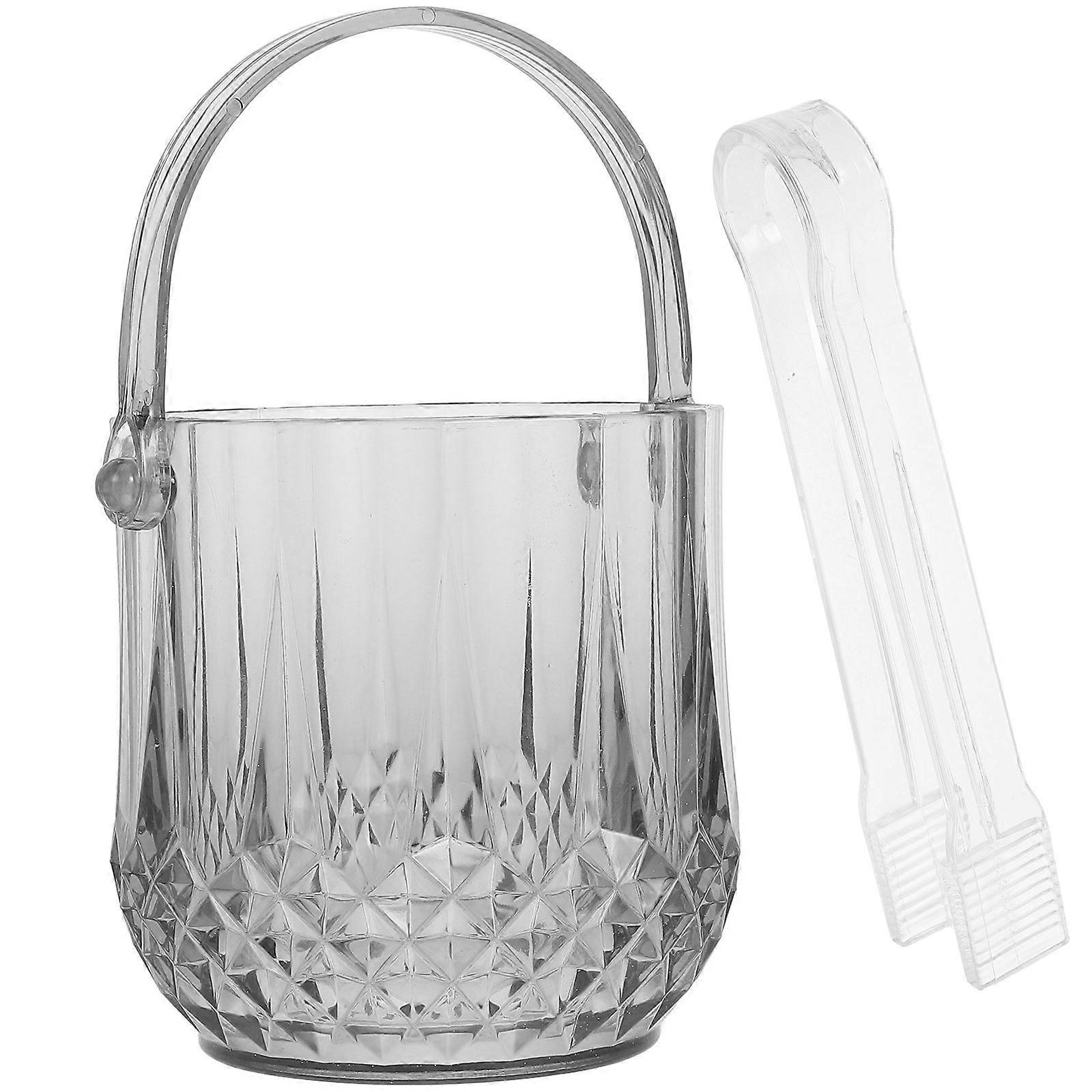 Portable Plastic bucket for Storage Use Grey Color Useful for Wine Beer Cooling Party Supply Versatile 7.87 Inches